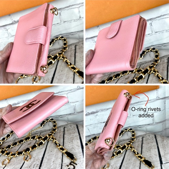 Chanel compact wallet crossbody or belt chain bum bag with keychain bag charm - Picture 10 of 16